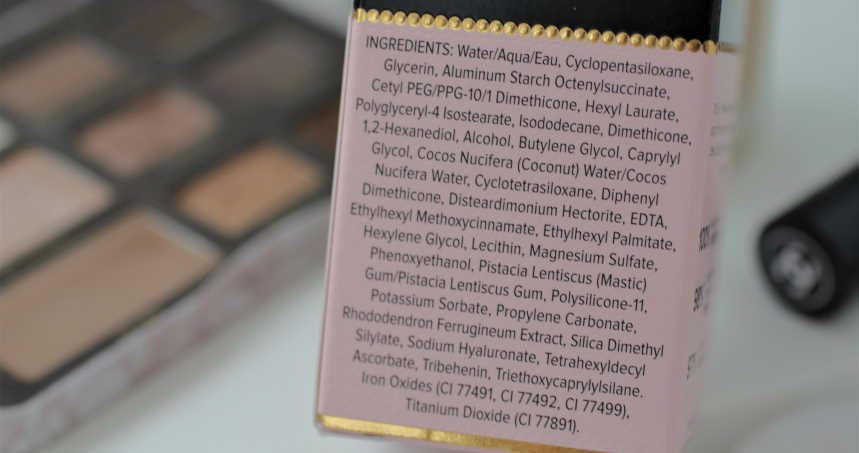 ingredients in foundation